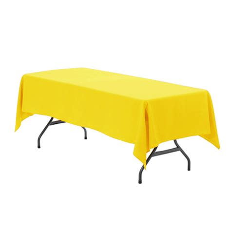 60 X 102 Inch Rectangular Polyester Tablecloth Canary Yellow Your Chair Covers