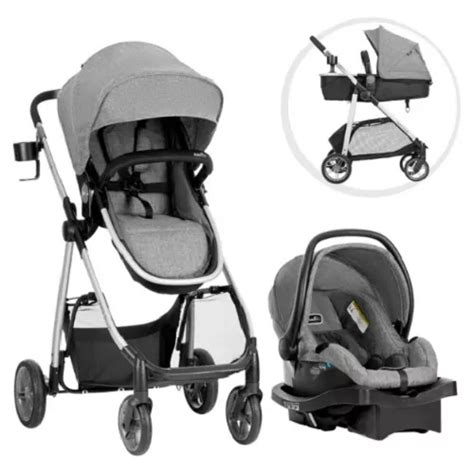 Carreola Evenflo Omni Plus Travel System Con Portabebe Gris Meses Sin