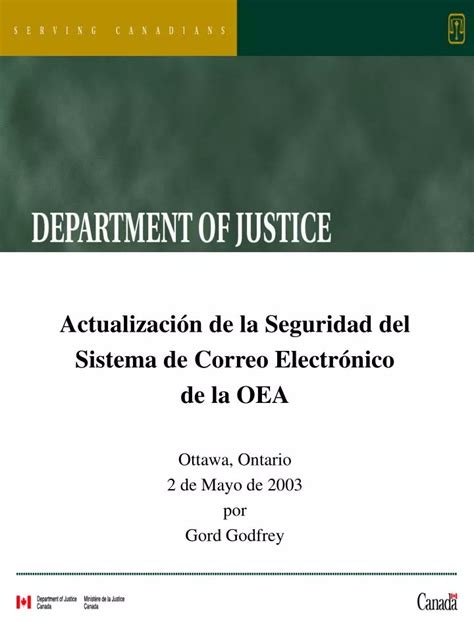 PPT Actualizaci ón de la Seguridad del Sistema de Correo Electrónico