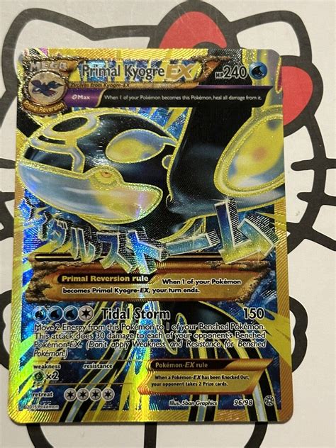 Pokemon TCG PRIMAL KYOGRE EX 96 98 Full Art Holo Foil Ultra Rare