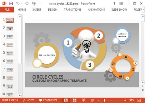 Animated Circle Cycles Powerpoint Template