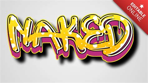 Naked Graffiti Tag Text Effect Generator