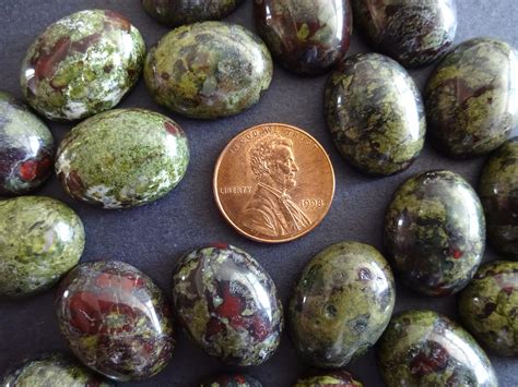 20x15mm Natural Dragon Bloodstone Gemstone Cabochon Oval | Etsy