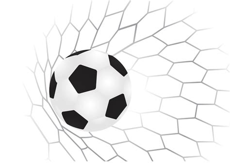 balón de fútbol en la portería con red 10135744 PNG