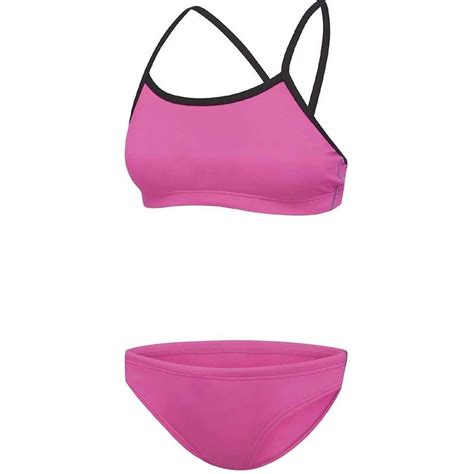 Girl′s Two Piece Athletic Swimsuit Competitive Practice Swimwear