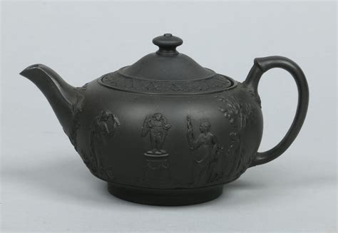 Lot 194 A Victorian Wedgwood Black Basalt Teapot And Cover Oval