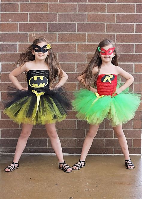 Batman And Robin Tutu Costumes Girl Superhero Costumes Halloween Tutu