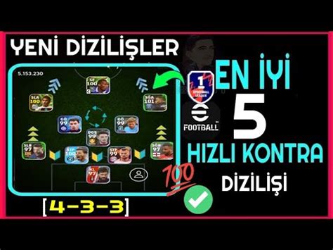 Klasman 1 e Ulaşmak İçin En İyi 5 Diziliş eFootball 2024 Mobile 4 3