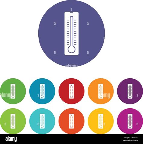 Thermometer set icons Stock Vector Image & Art - Alamy