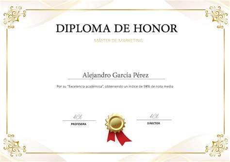 Diplomas honoríficos Diplomas Gratis