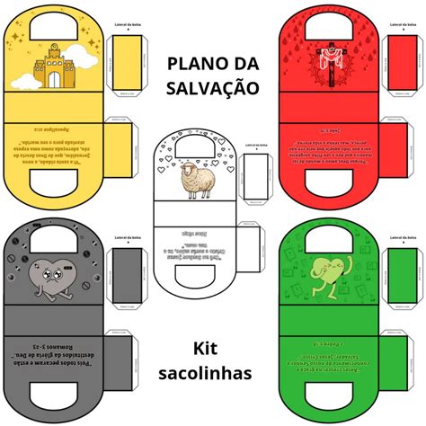 Kit Sacolinhas Plano da Salvação Elo7 Produtos Especiais