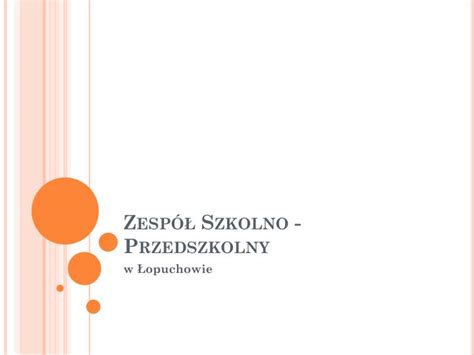 Ppt Zesp Szkolno Przedszkolny Powerpoint Presentation Free