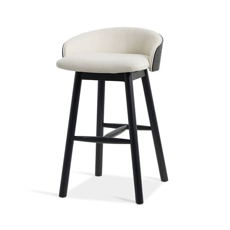 Nicholas 65cm Black Bar Stool Beige Interior Secrets Black Bar