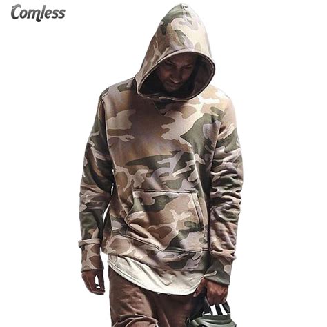 2017 New Fashion Mens Camouflage Hoodies Men Cotton Hip Hop Camo