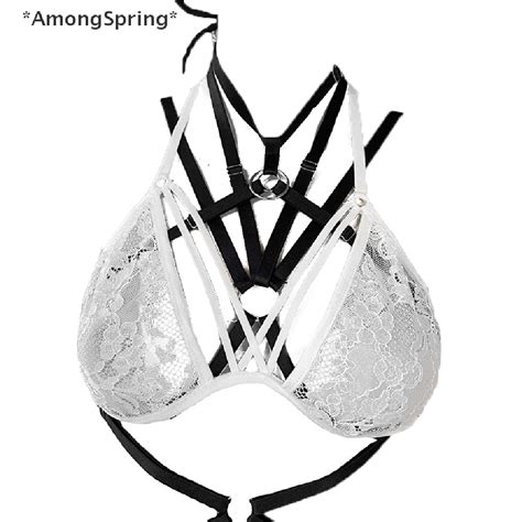 AmongSpring White Bra Lingerie Sexy Hot Erotic Bandage Bra Sexy Women