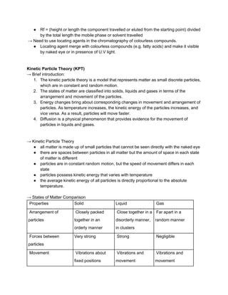 LSS Chemistry Notes KPT Separation Techniques PDF