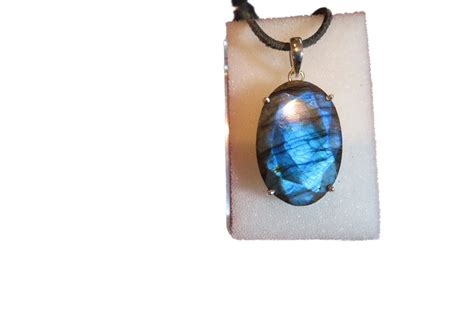 Labradorit Cabochon Anh Nger Labradorite Pendant Silber X Mm