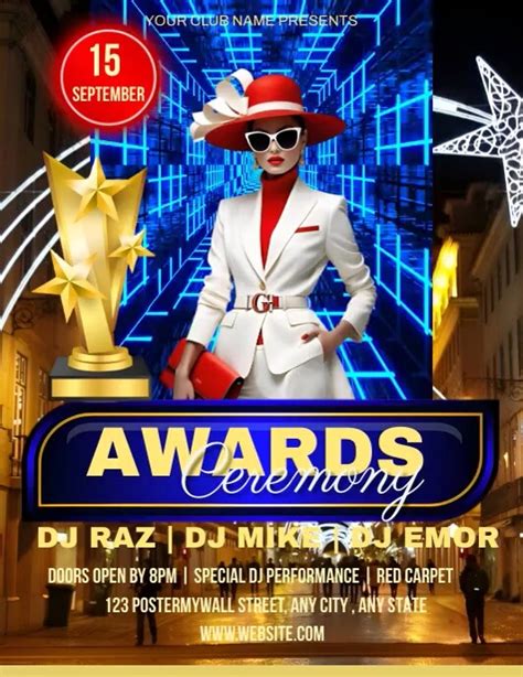 Maximalist Awards Ceremony Flyer Us Letter Template Postermywall