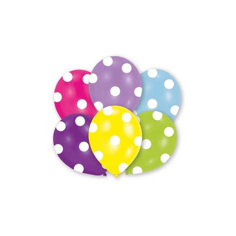 Ballons En Latex Multicolores Pois