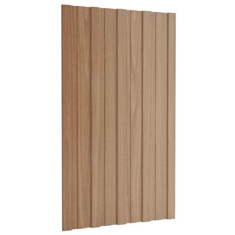 CESAR Panneaux de toiture 36 pcs Acier galvanisé Bois clair 80x45 cm