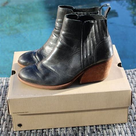 Kork Ease Shoes Korkease Black Leather Boots 8 Poshmark