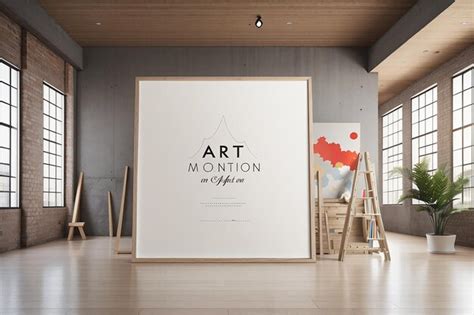 Premium Photo Dynamic Art Showcase Customizable Motion Mockup