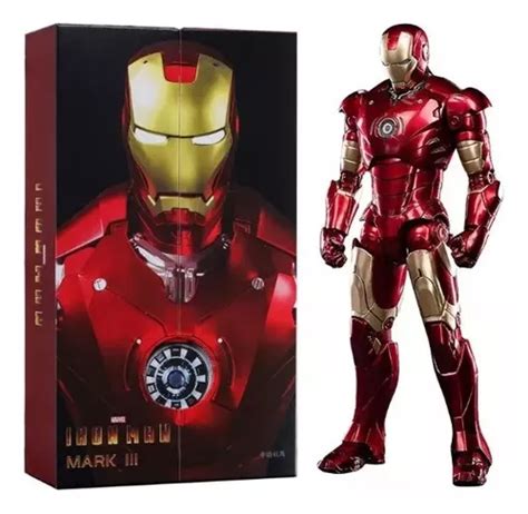 Homem De Ferro Iron Man Mk3 Zd Toys Action Figure Articulado