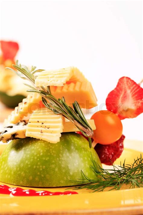 Cheese and fruit appetizer | Stock image | Colourbox