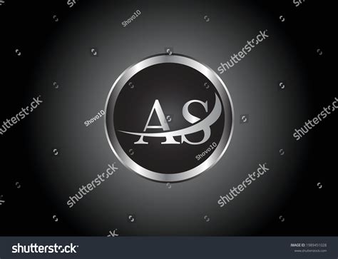 Silver Letter Metal Combination Alphabet Logo Stock Vector Royalty