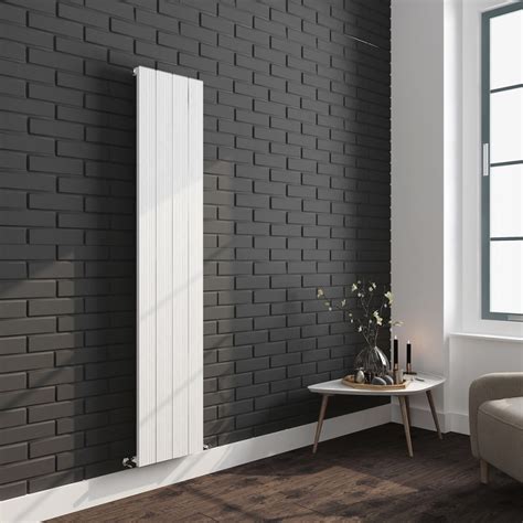 Mm X Mm Single Panel White Vertical Aluminium Designer Radiator