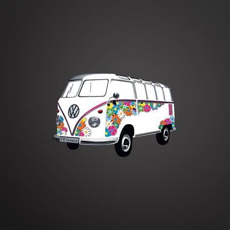 Vw T1 Wall Sticker Red Or Flower Bus By Retromotoring And Co Choice Gear