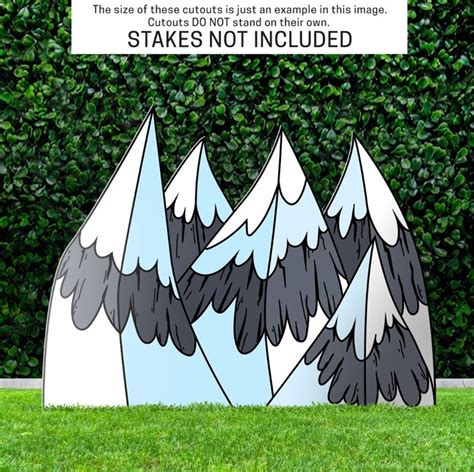 Grinch Yard Decoration Grinch Mountains Snow Mountain Cutouts