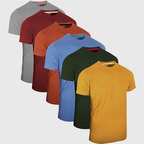 Round Neck T Shirts Pastels Assorted Pack Of 6 Fts