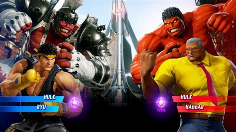 Gladiator Hulk Ryu Vs Red Hulk Haggar Very Hard Marvel Vs Capcom