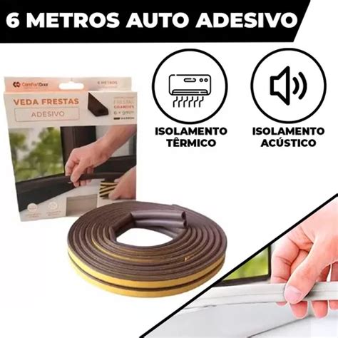 Veda Frestas Adesiva Isolamento 6 Metros Grande MercadoLivre