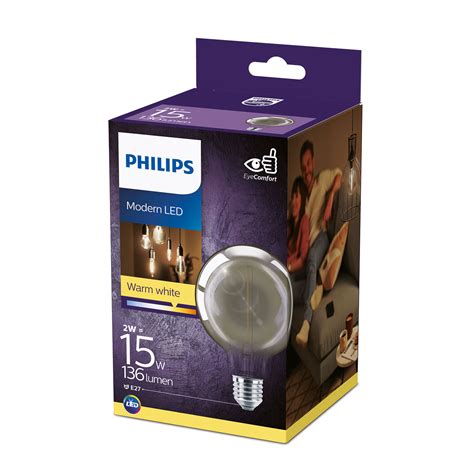 Philips Classic Led Globe Bulb Smoky E27 G93 2w Lights Ie