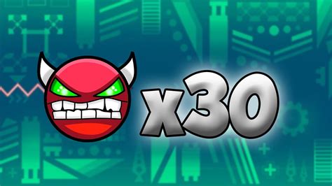 30 demons fáciles en Geometry Dash YouTube