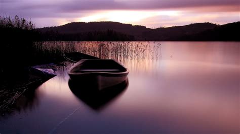 Boat Mountains Lake Water Wallpapers Wallpaper Cave