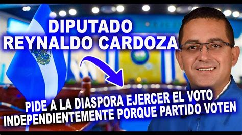 Diputado Reynaldo Cardoza Pide A La Diaspora Ejercer El Voto