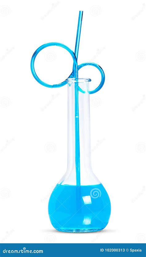 Blue Liquid In A Glass Flask Stock Image Image Of Lemonade Alcoholic