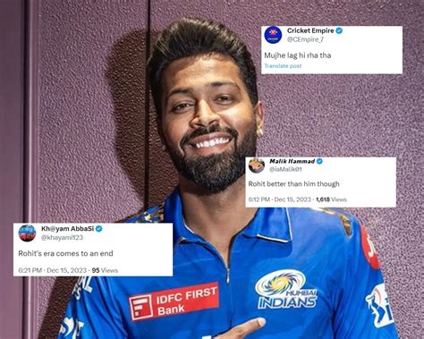 The Great Rohit Era End Fans React As Hardik Pandya Appointed As Mumbai Indians Captain For