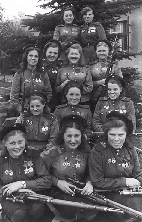 Twelve Female Snipers From The Soviet Unions 3rd Shock Army In 1945