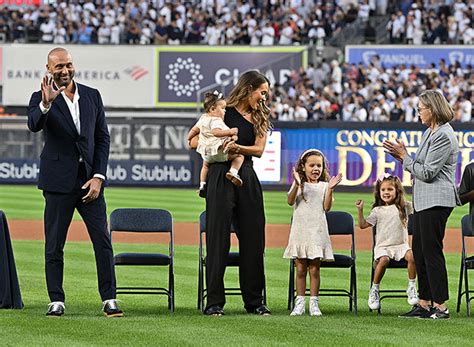 Derek Jeters Three Daughters Support Him At Hall Of Fame Induction