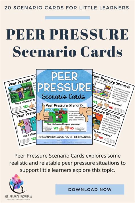 Peer Pressure Scenario Cards I School Counseling I Red Ribbon Week