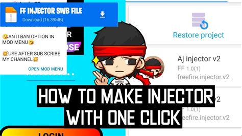 How To Make A Free Fire Injector Injector Sketchware Swb File Youtube