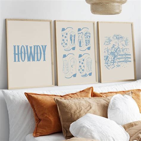 Coastal Cowgirl Howdy Print Cowgirl Aesthetic Trendy Western Poster