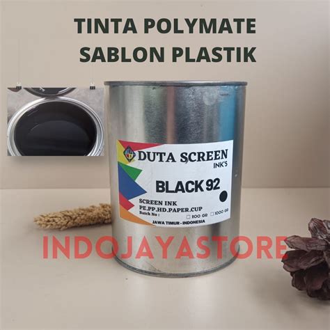 Jual Tinta Sablon Plastik Hitam Polymate Duta Screen Kg Shopee Indonesia