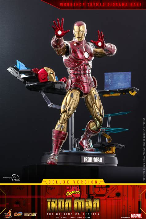 Hot Toys CMS08D38 1 6 Marvel Comics Iron Man Deluxe Version The Origins Collection