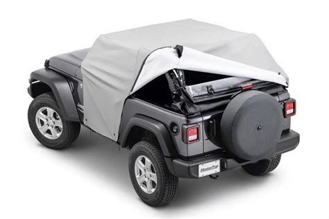 MasterTop Jeep Wrangler Full Door Cab Cover Gray Denim 11111509 18 24