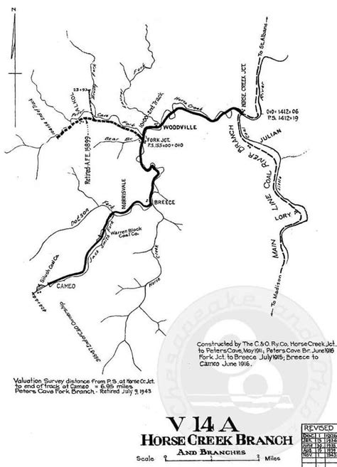 Railroad map for Boone county, West Virginia and Lincoln county, West ...